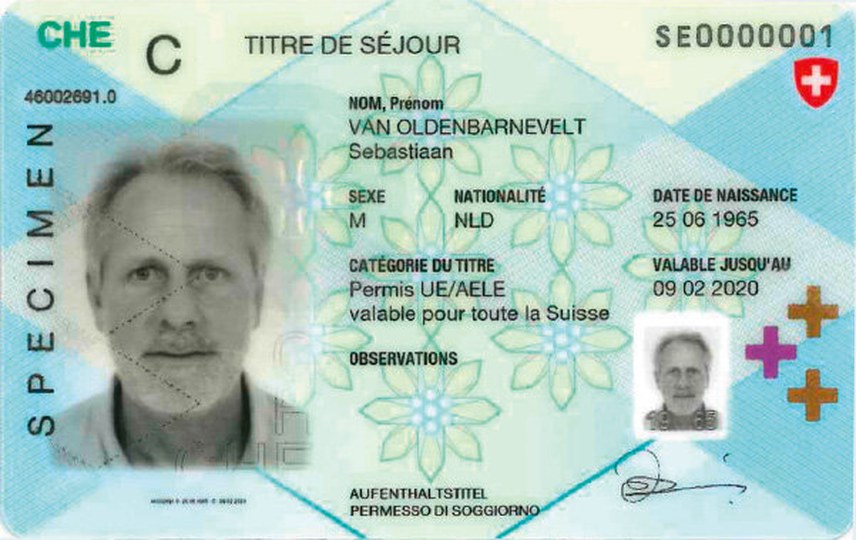 Esempio di permesso di soggiorno